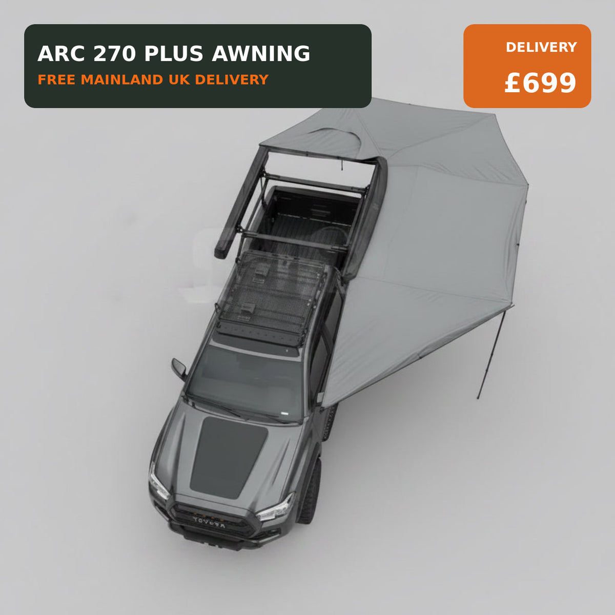OverlanderX Arc 270 Plus awning — delivery included